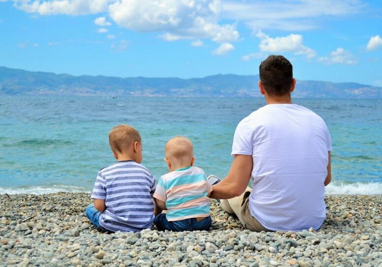 Family bonding at the beach