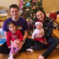 Parents with kids during holiday season